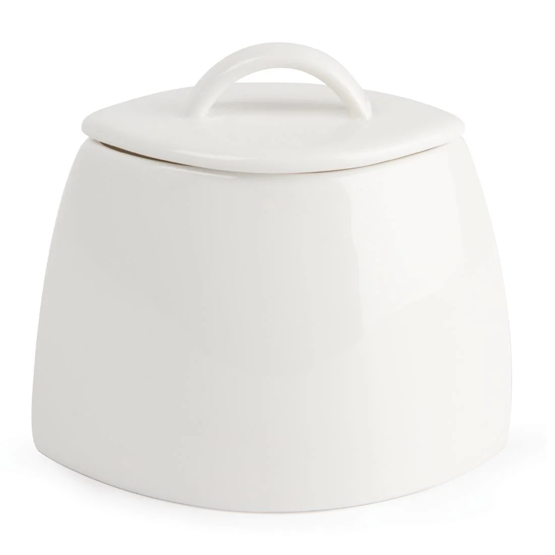 Lumina Fine China Oval Sugar Bowls with Lids 200ml 7oz - Image 2