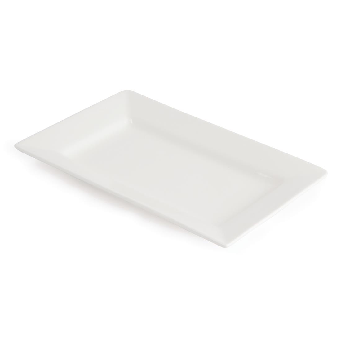 Lumina Wide Rim Rectangular Plates 200x 130mm