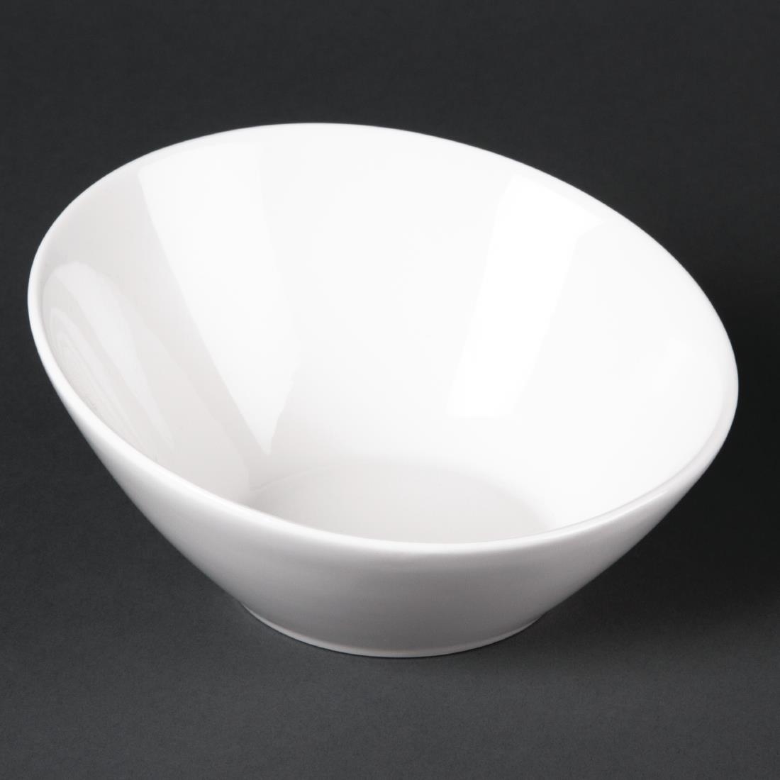 Lumina Fine China Oval Sloping Bowls 148mm