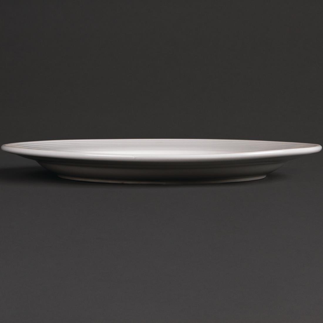 Olympia Linear Wide Rimmed Plates 250mm