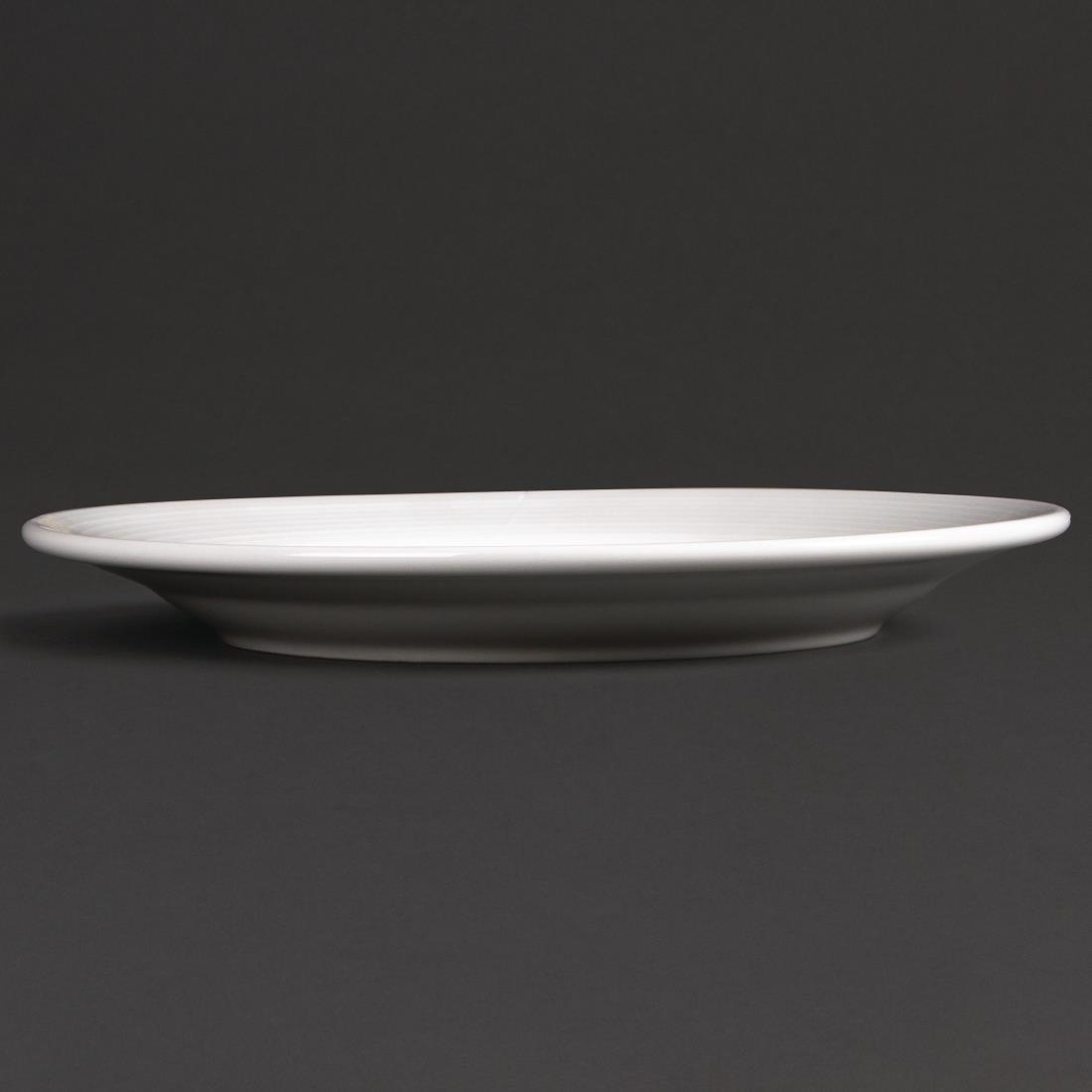Olympia Linear Wide Rimmed Plates 200mm