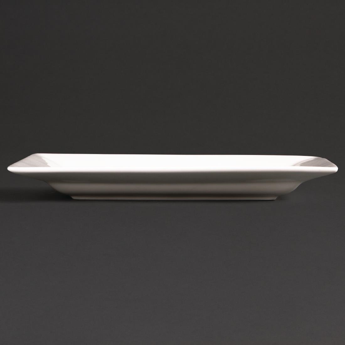 Lumina Wide Rim Rectangular Plates 200x 130mm
