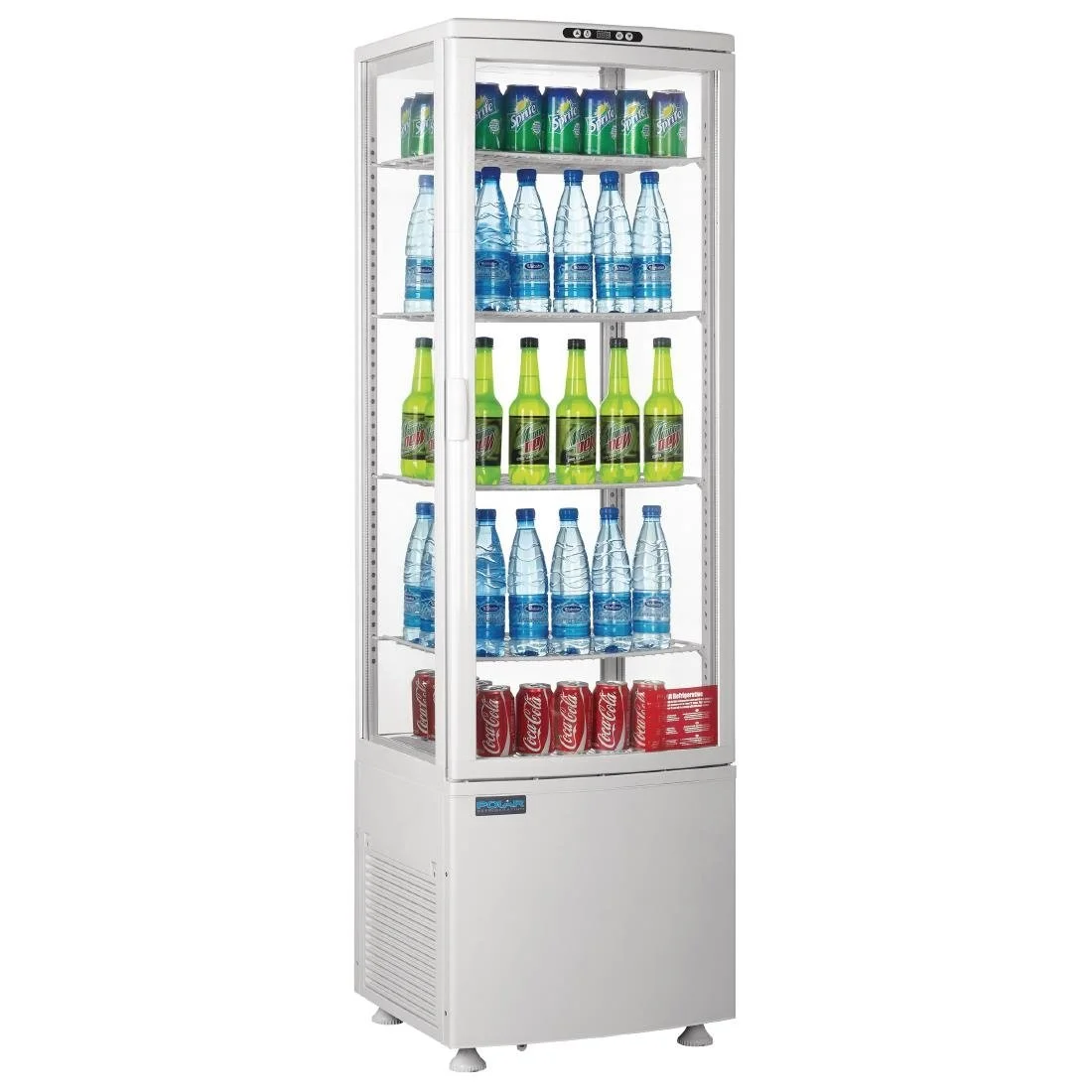 Polar C-Series Energy Efficient Curved Door Display Fridge White 235Ltr - Image 2