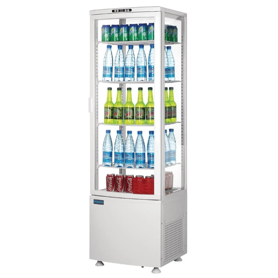 Polar C-Series Energy Efficient Curved Door Display Fridge White 235Ltr - Image 3