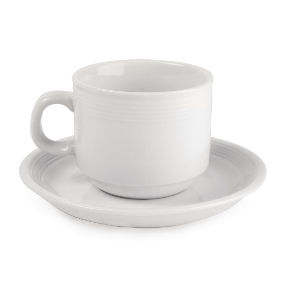 Olympia Linear Stacking Tea Cups 200ml 7oz