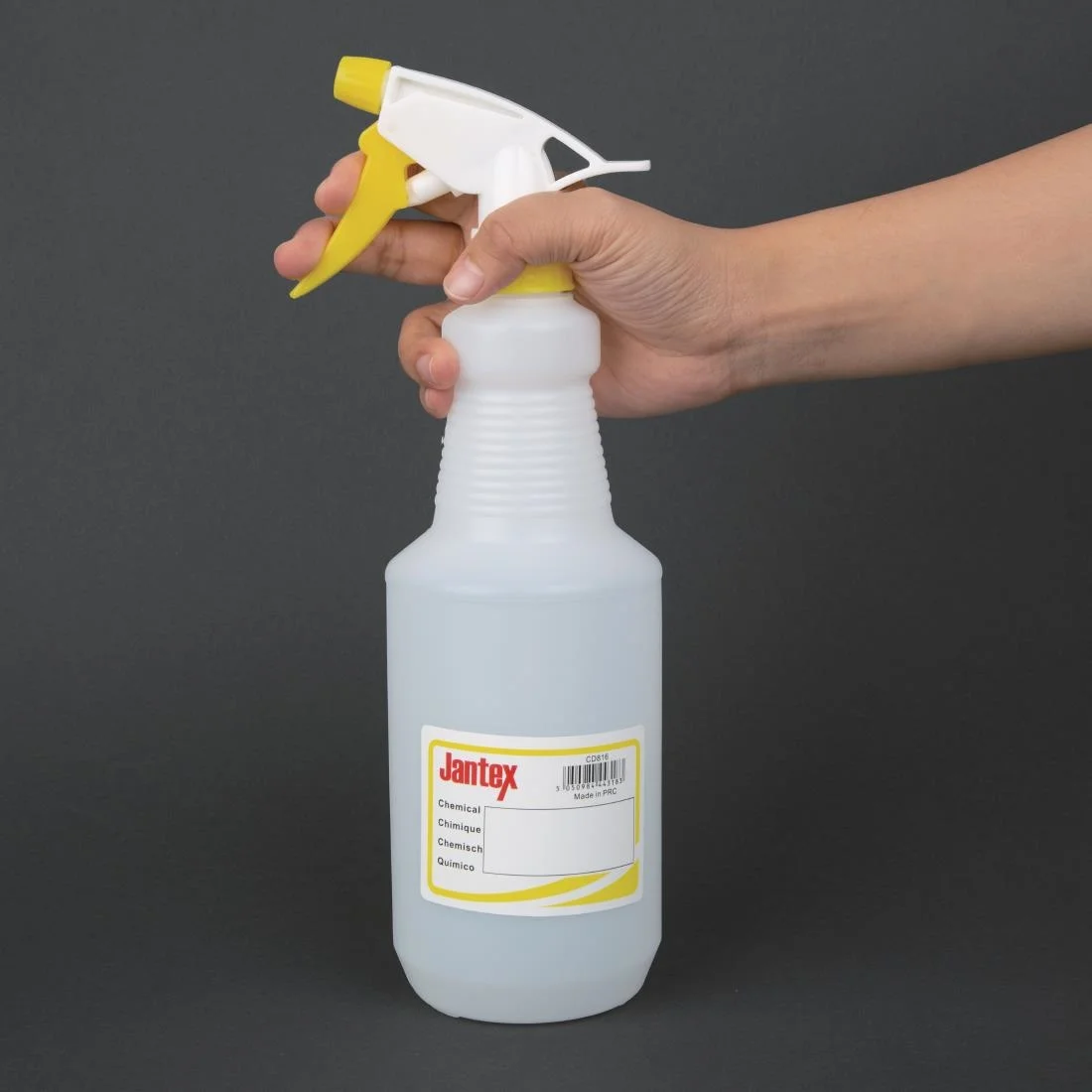 Jantex Colour Coded Spray Bottles Yellow 750ml - Image 3