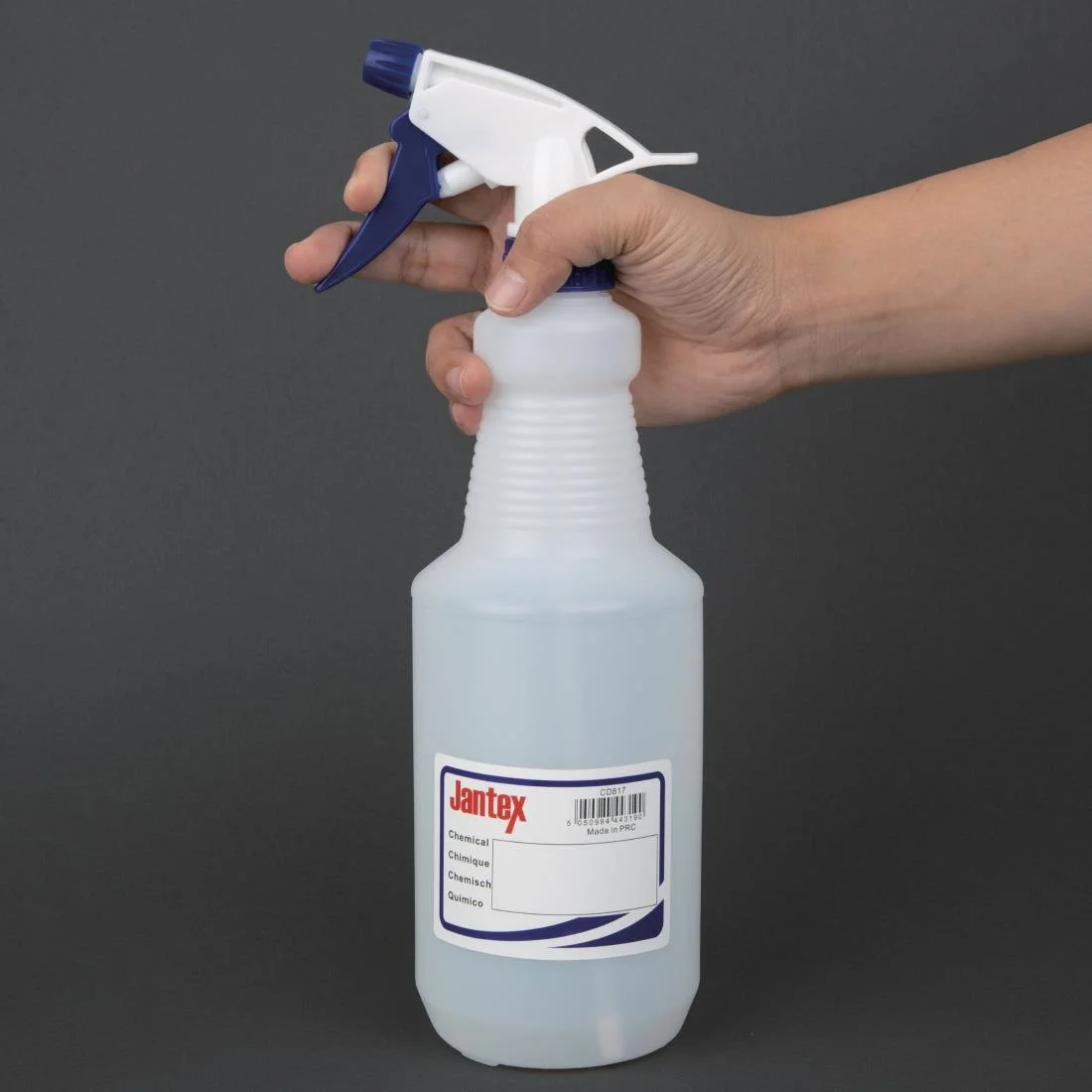 Jantex Colour Coded Spray Bottles Blue 750ml - Image 3