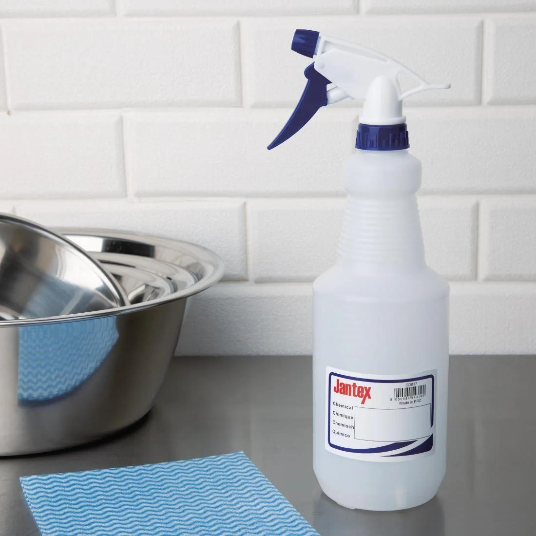 Jantex Colour Coded Spray Bottles Blue 750ml - Image 4