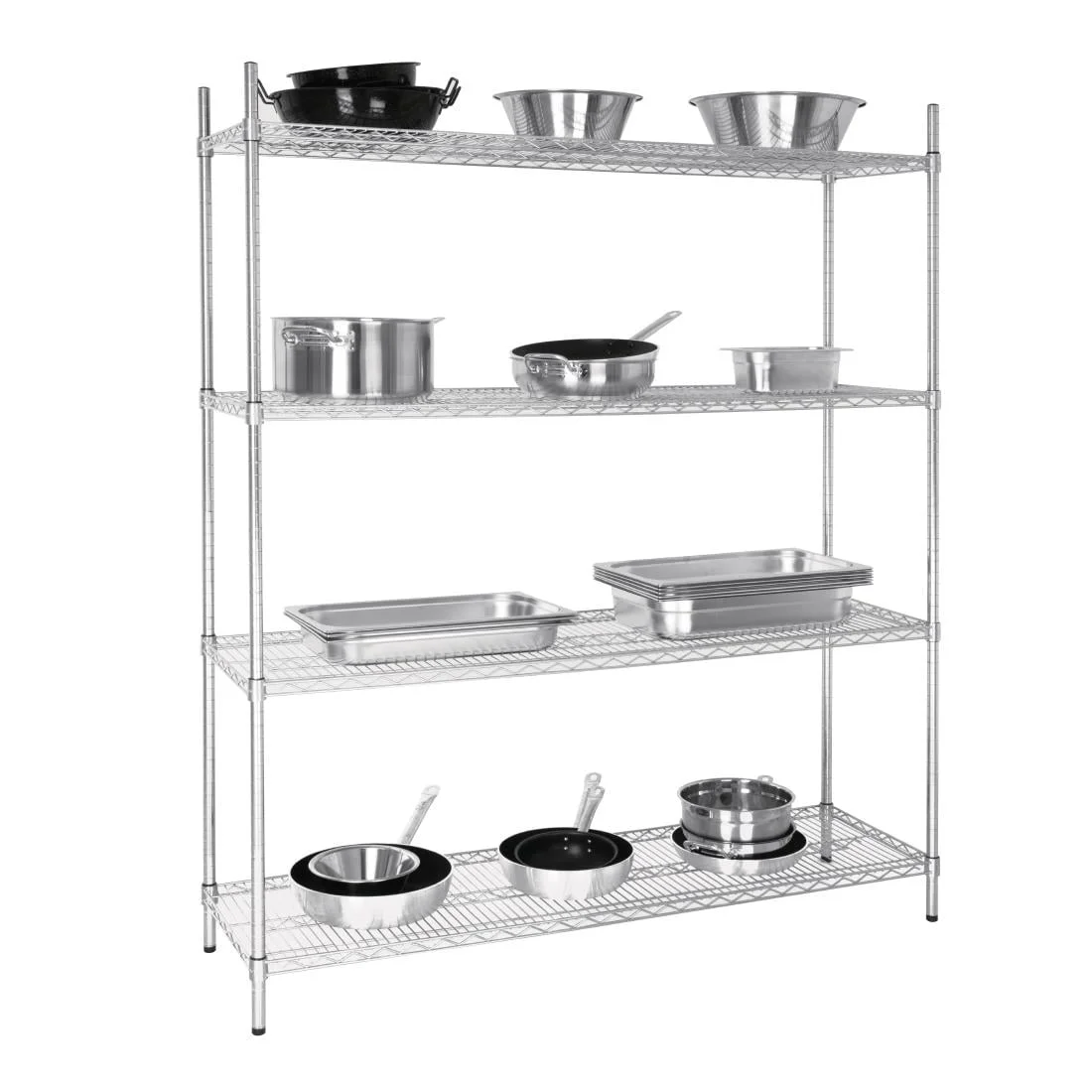 Vogue 4 Tier Wire Shelving Kit 1525x460mm - Image 2