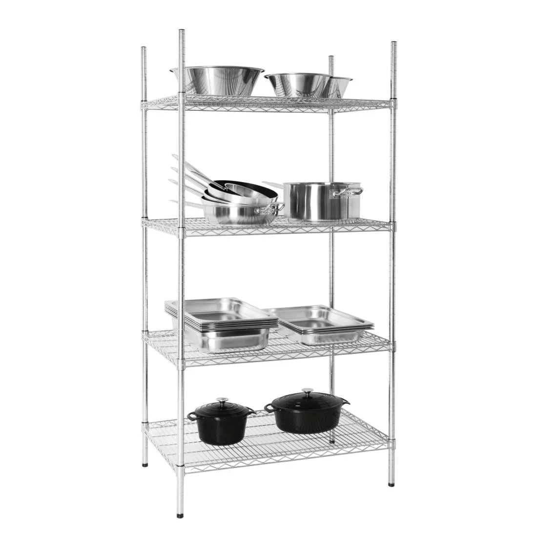 Vogue 4 Tier Wire Shelving Kit 915x610mm - Image 2