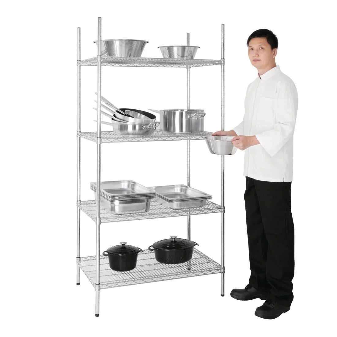 Vogue 4 Tier Wire Shelving Kit 915x610mm - Image 3