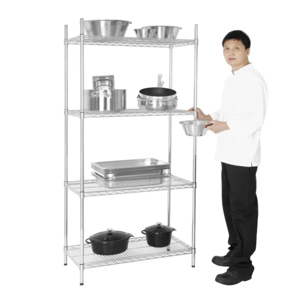 Vogue 4 Tier Wire Shelving Kit 915x460mm