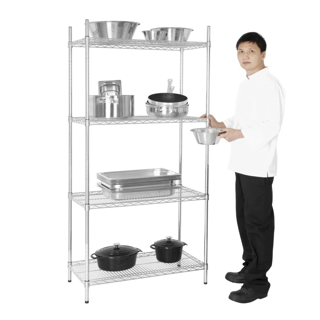 Vogue 4 Tier Wire Shelving Kit 915x460mm - Image 2