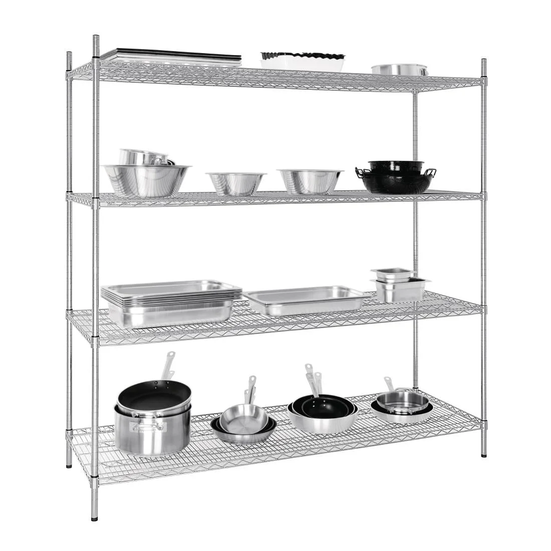 Vogue 4 Tier Wire Shelving Kit 1830x610mm - Image 2