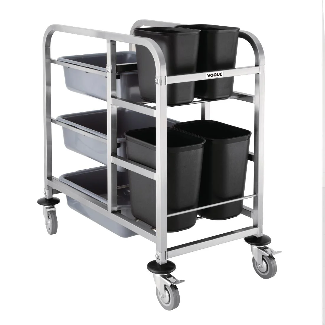 Vogue Stainless Steel Bussing Trolley - Image 3
