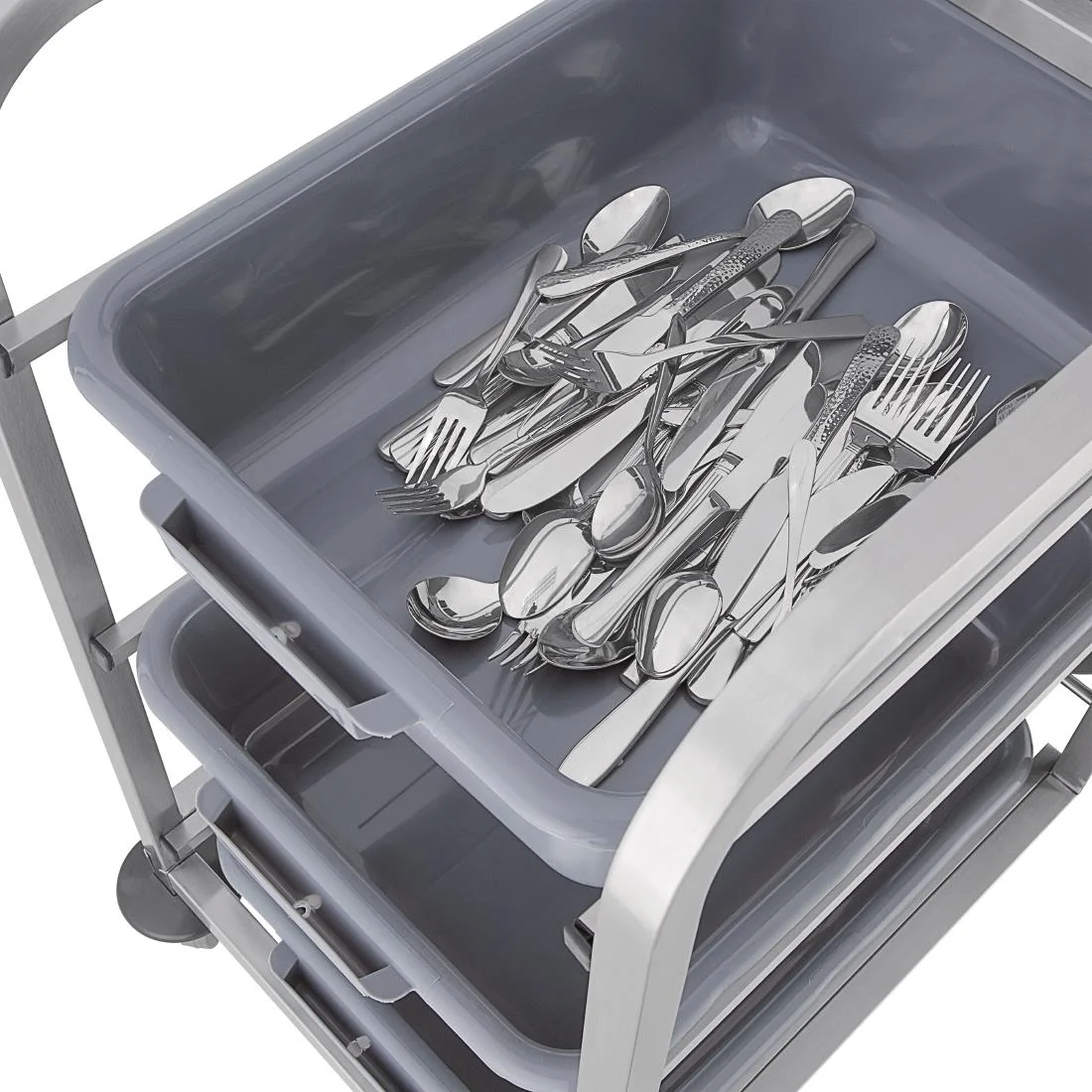 Vogue Stainless Steel Bussing Trolley - Image 4