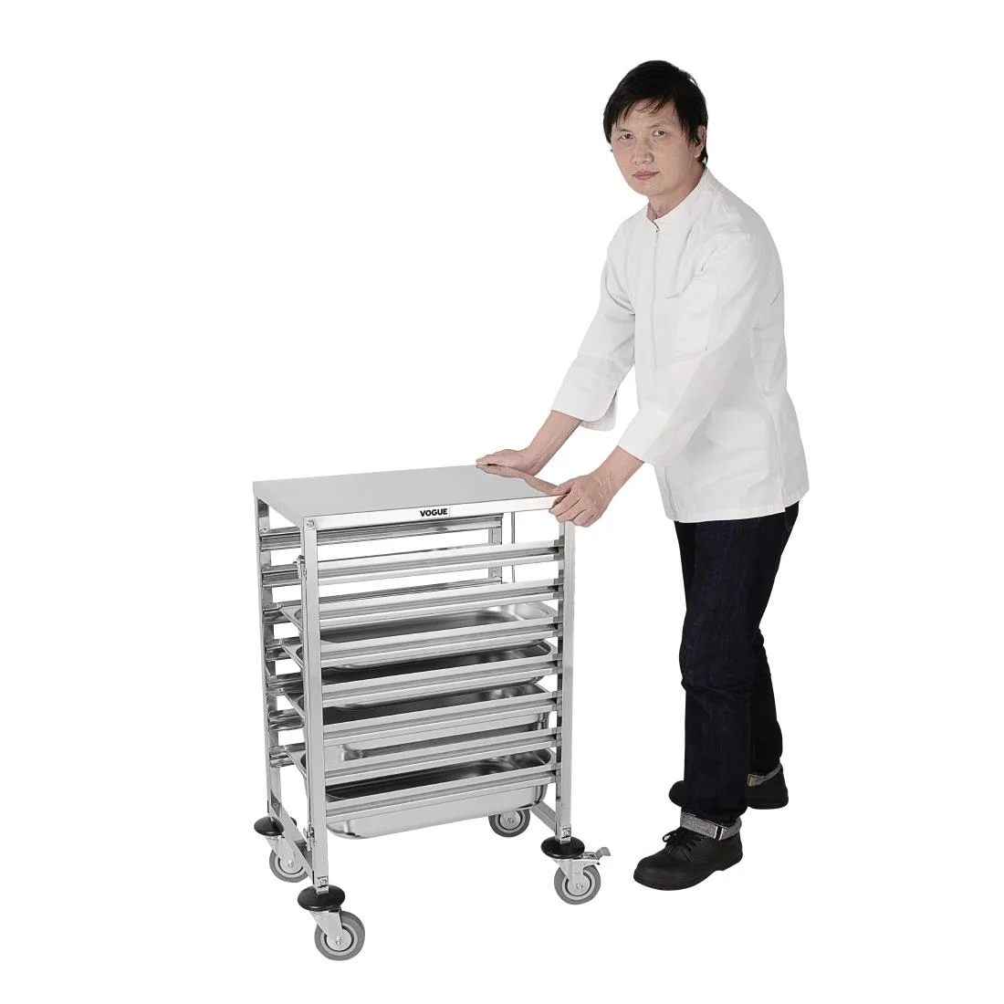 Vogue Gastronorm Racking Trolley 7 Level - Image 5