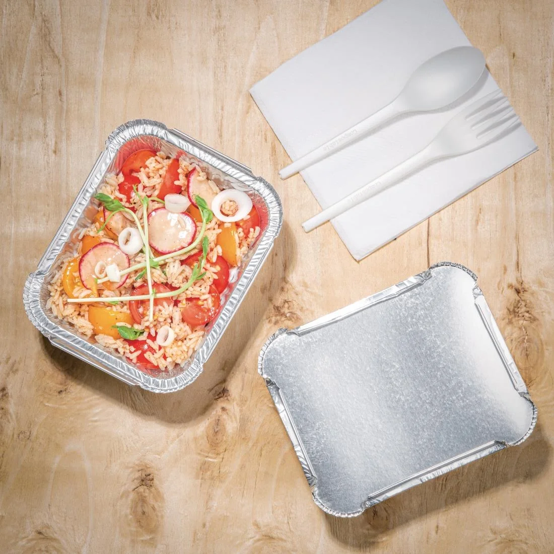 Fiesta Waxed Lids for Medium Foil Containers (Pack of 500) - Image 3