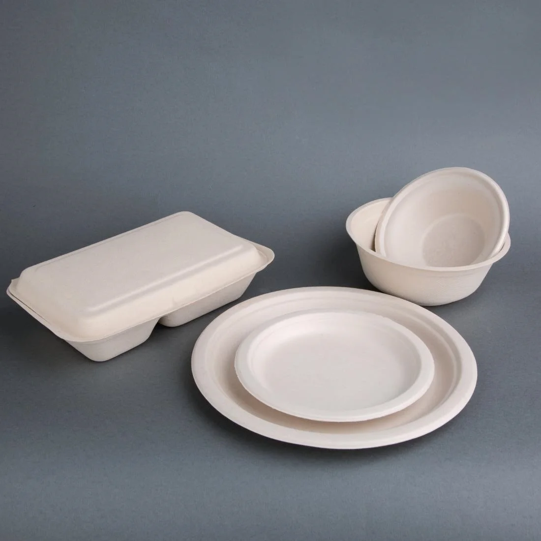 Fiesta Compostable Bagasse Round Bowls Natural Colour 11oz (Pack of 50) - Image 2