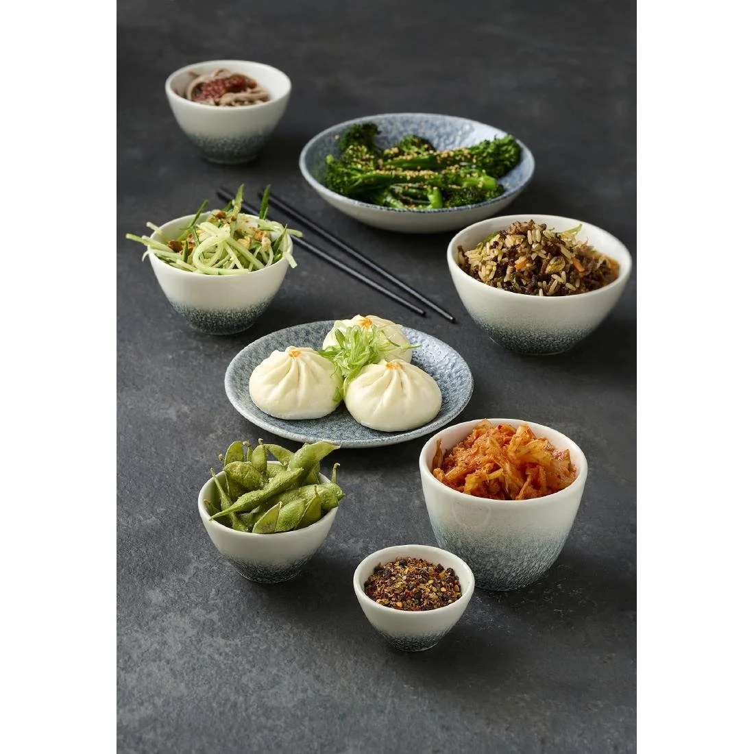Churchill Studio Prints Raku Topaz Blue Snack Bowls 400ml (12 Pack) - Image 3