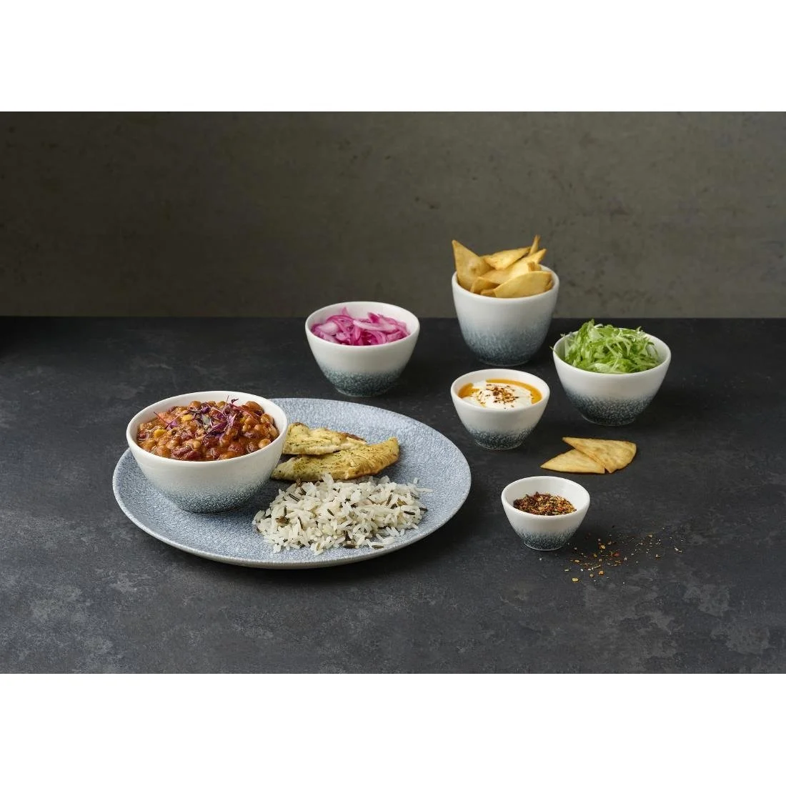 Churchill Studio Prints Raku Topaz Blue Snack Bowls 400ml (12 Pack) - Image 4