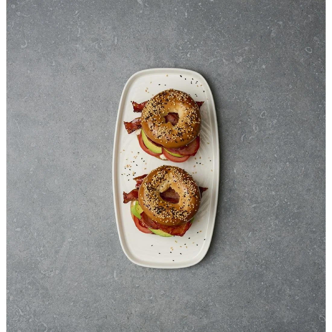 Churchill Chefs' Plates White Walled Oblong Plates 350mm (6 Pack)