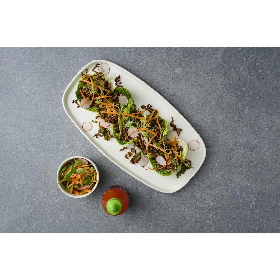 Churchill Chefs' Plates White Walled Oblong Plates 350mm (6 Pack) - Image 2