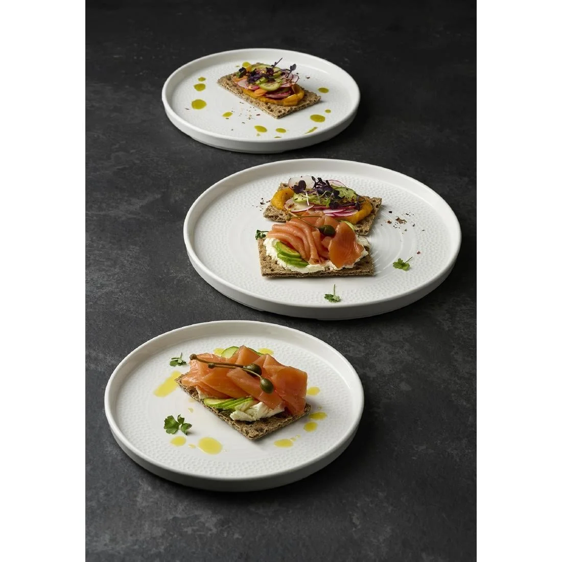 Churchill Isla White Walled Plates 210mm (6 Pack) - Image 2