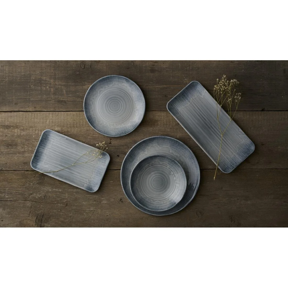 Dudson Harvest Flux Grey Organic Coupe Plates 275mm (12 Pack) - Image 3