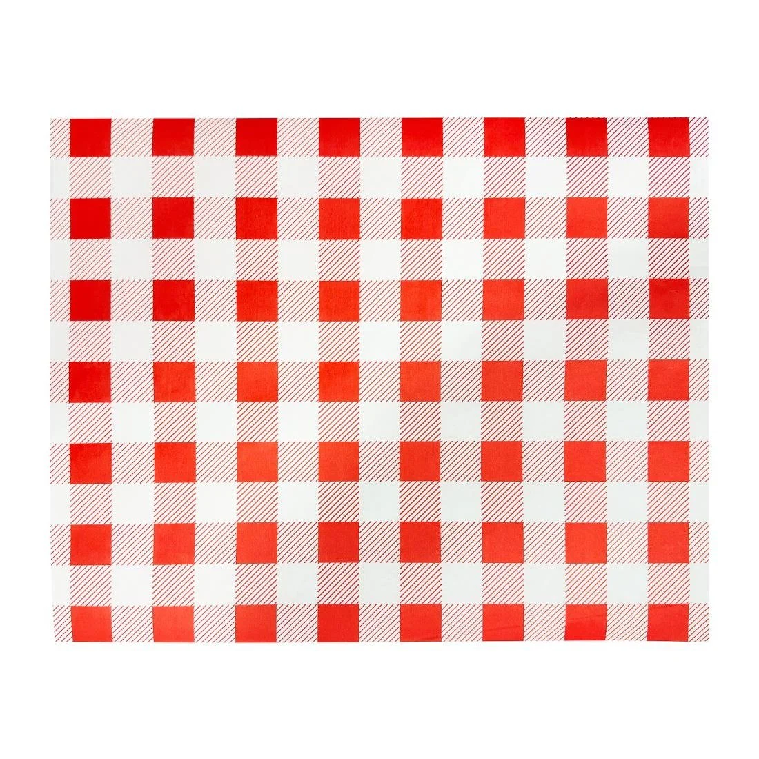 Fiesta Compostable Red Gingham Greaseproof Sheets 380x310mm ( 200 Pack)
