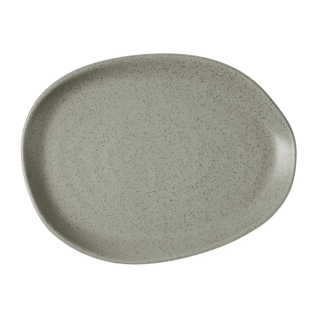 Churchill Stonecast Natural Organic Platters Peppercorn Grey 260x200mm (6 Pack) - Image 1