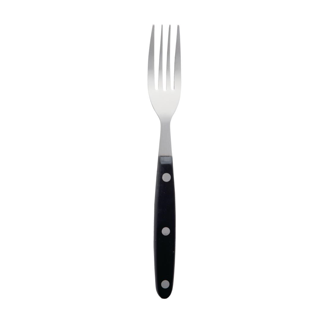 Steak Fork Black Handle 200mm