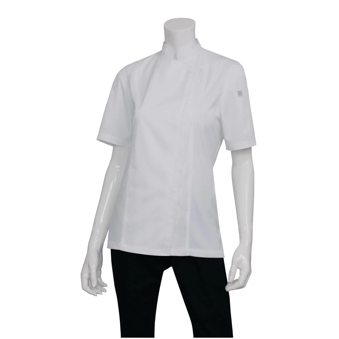Chef Works Womens Springfield White Zip Chefs Jacket