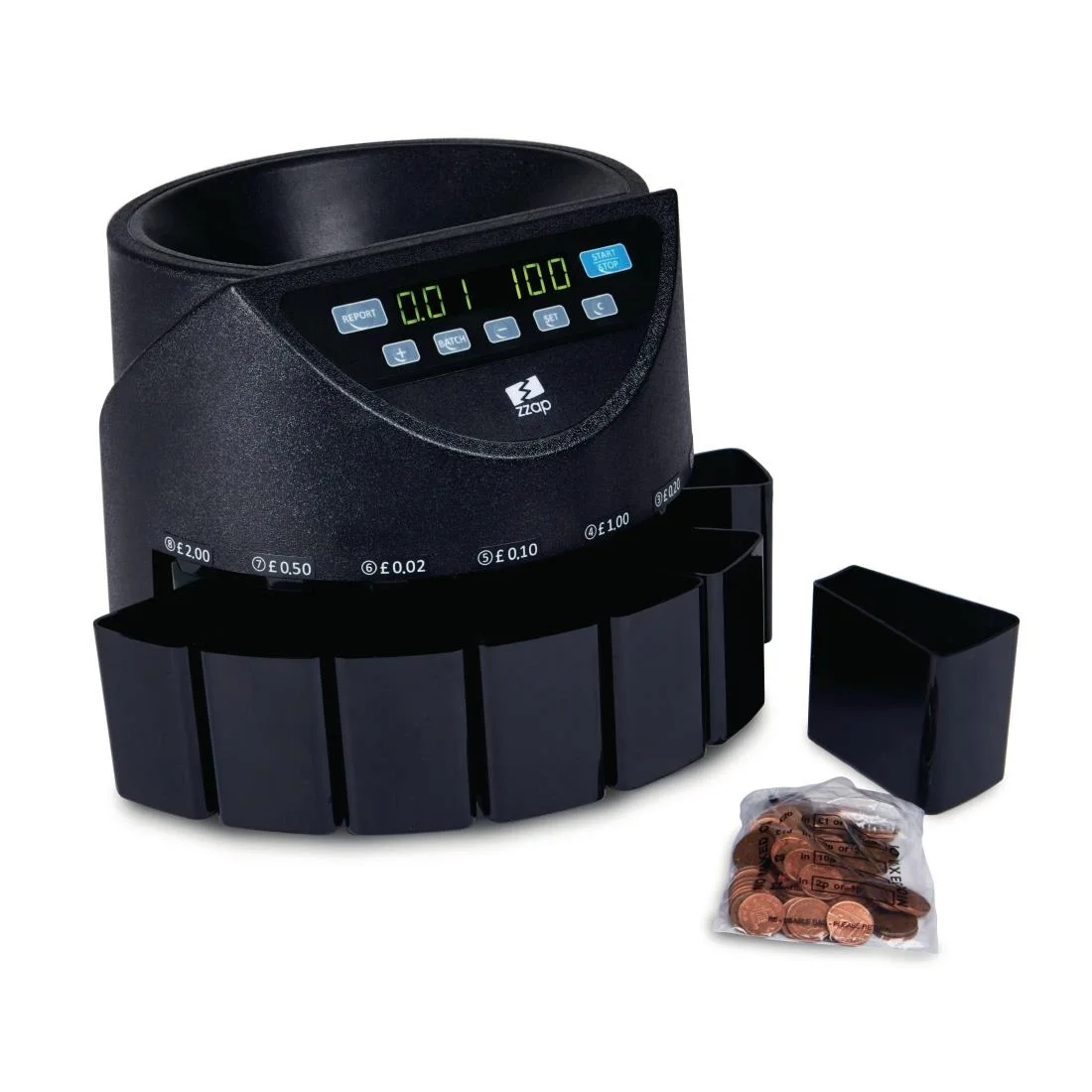 ZZap CS20 GBP Coin Counter & Sorter 220 coins/min GBP - Image 2