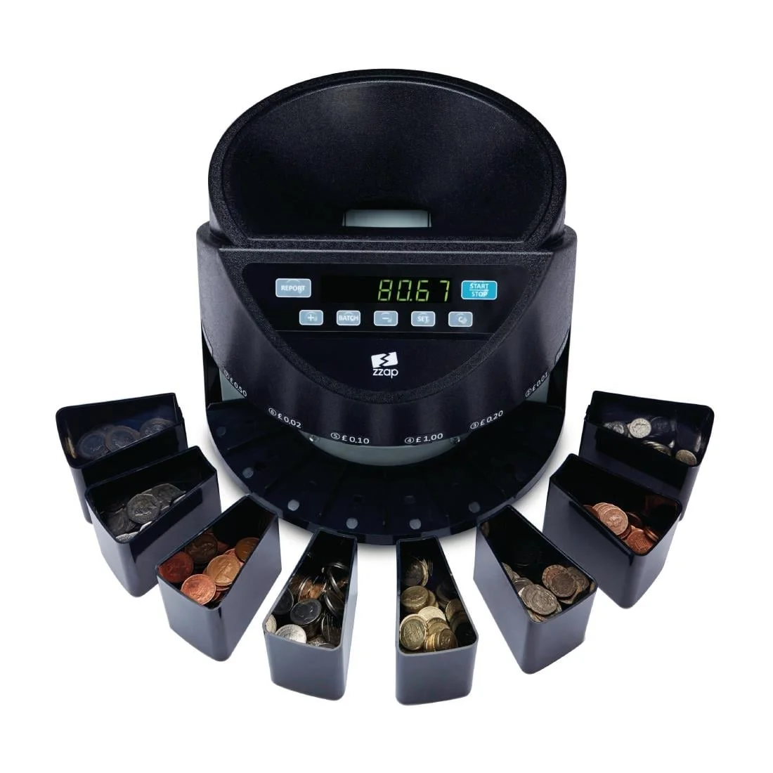 ZZap CS20 GBP Coin Counter & Sorter 220 coins/min GBP - Image 7