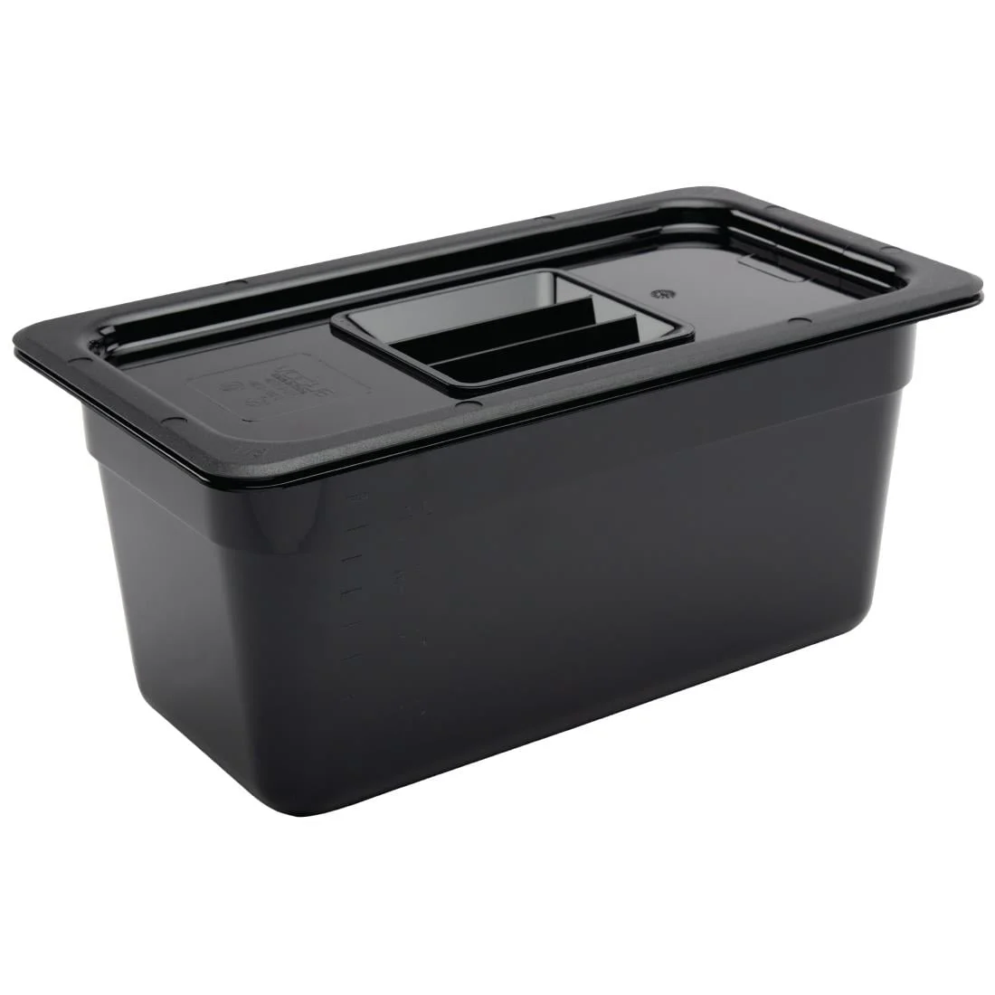 Vogue Polycarbonate 1/3 Gastronorm Container 150mm Black - Image 3