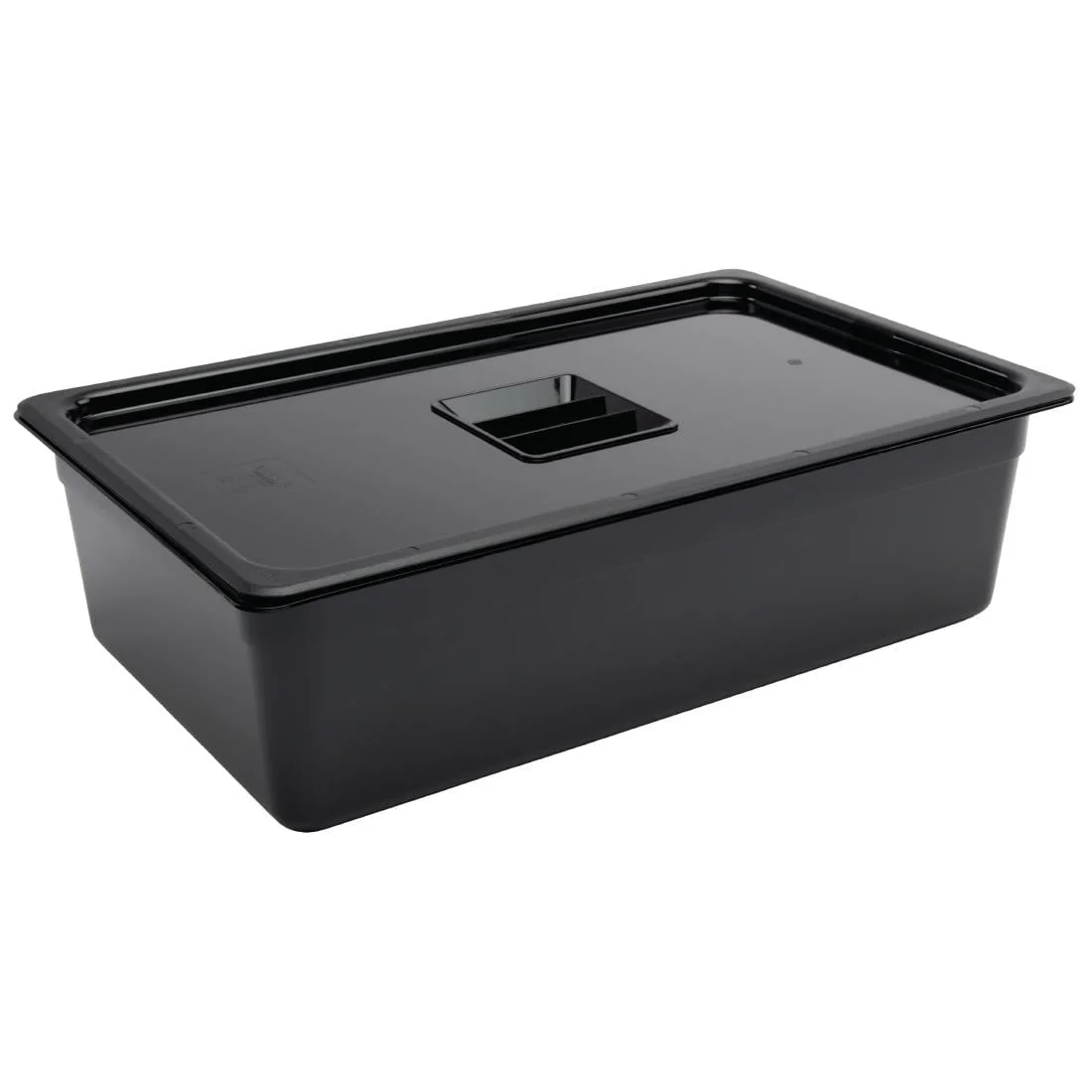 Vogue Polycarbonate 1/1 Gastronorm Container 150mm Black - Image 3