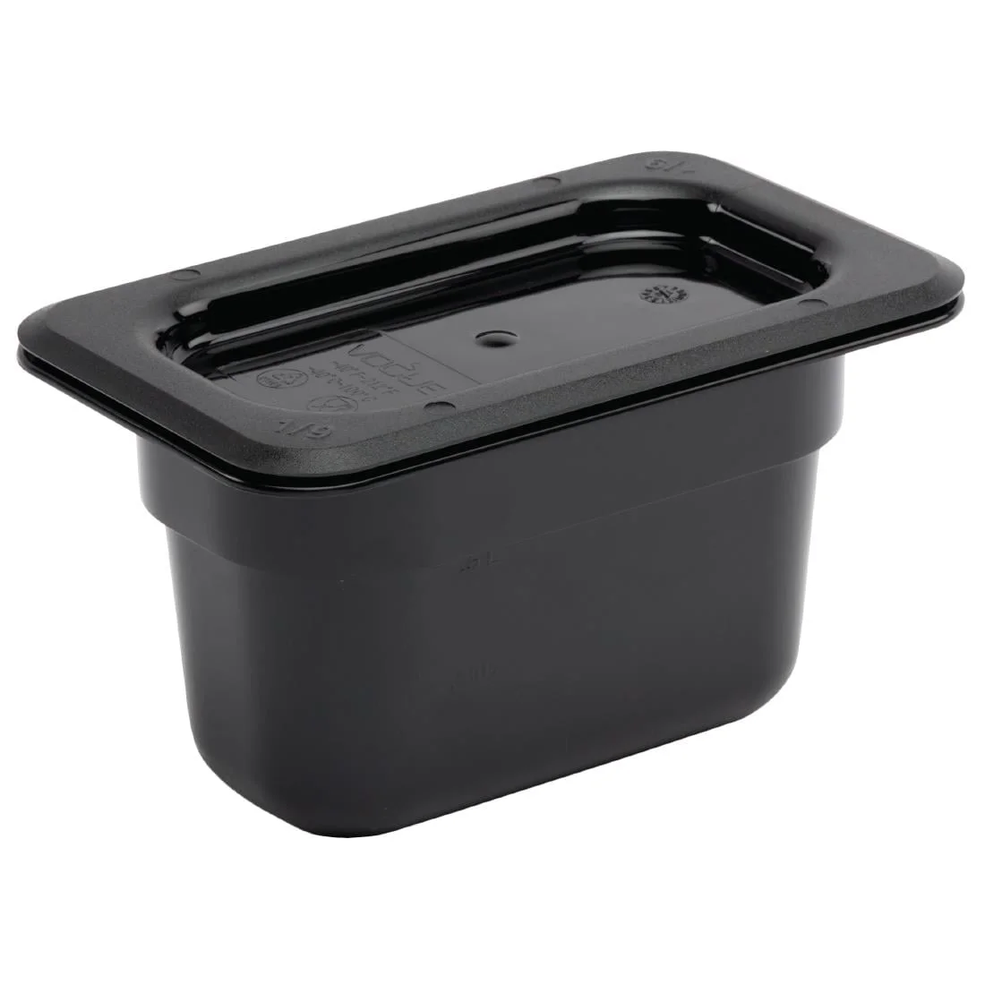 Vogue Polycarbonate 1/9 Gastronorm Container 100mm Black - Image 2