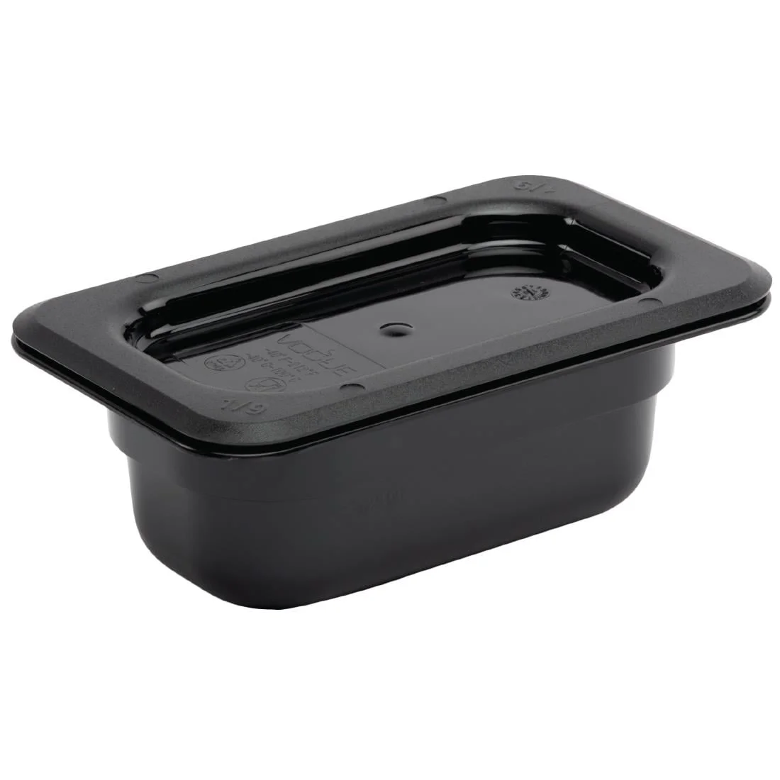 Vogue Polycarbonate 1/9 Gastronorm Container 65mm Black - Image 2