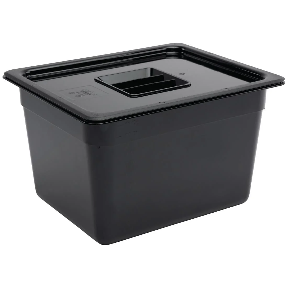 Vogue Polycarbonate 1/2 Gastronorm Container 200mm Black - Image 3