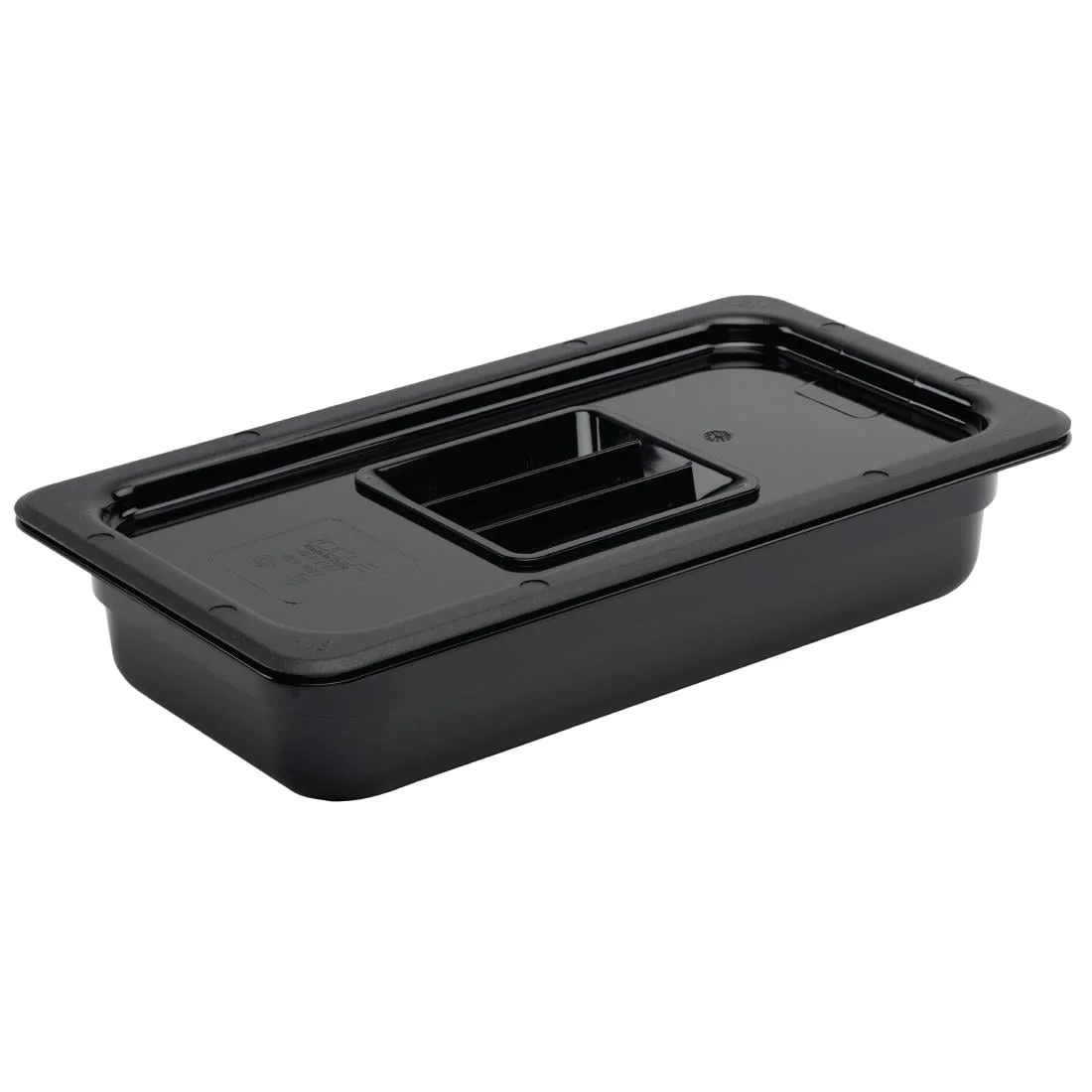 Vogue Polycarbonate 1/3 Gastronorm Container 65mm Black - Image 3