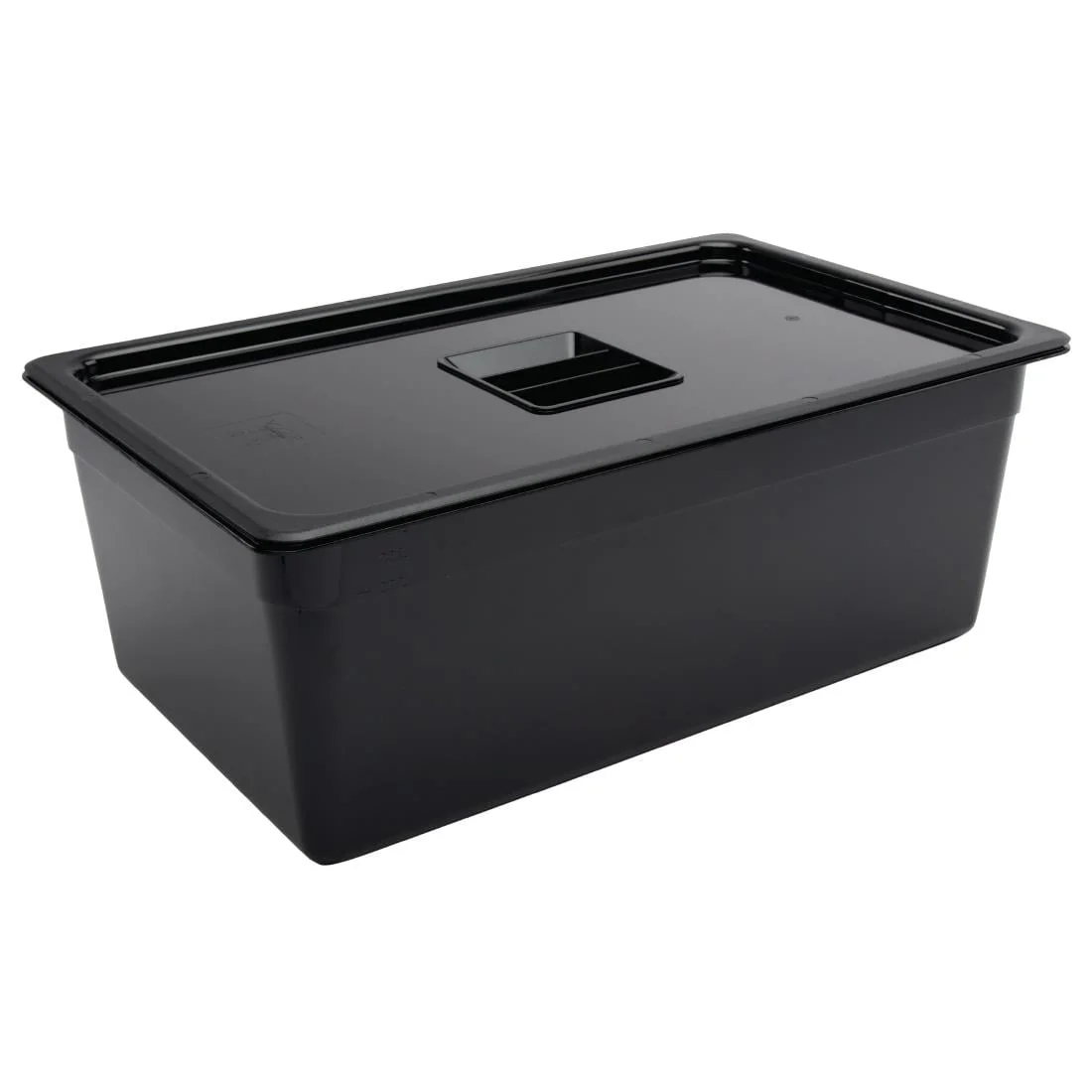 Vogue Polycarbonate 1/1 Gastronorm Container 200mm Black - Image 3