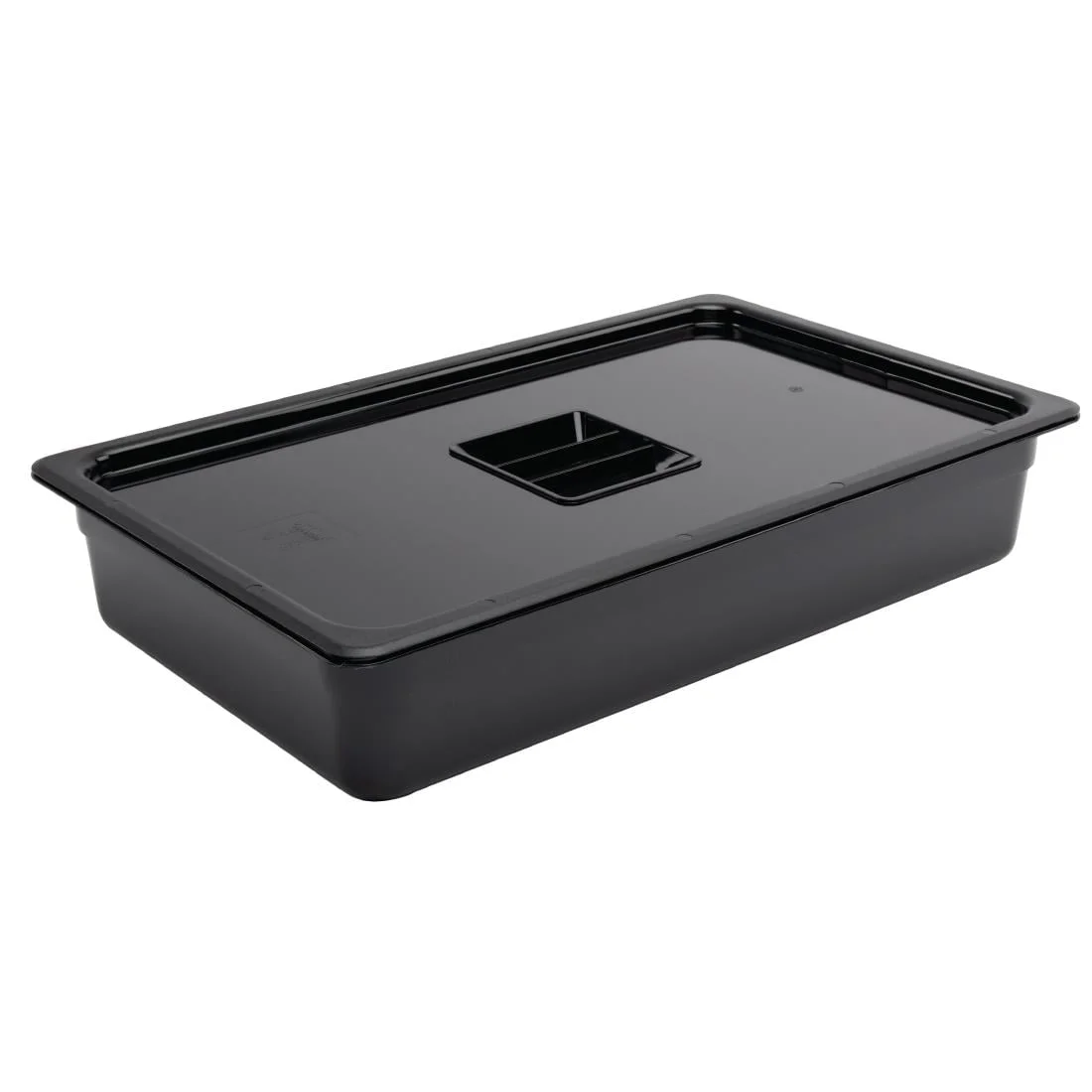 Vogue Polycarbonate 1/1 Gastronorm Container 100mm Black - Image 3