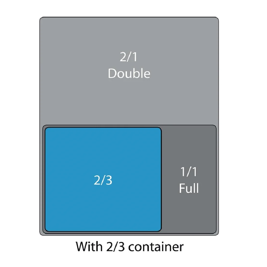 Vogue Stainless Steel GN 2/3 Pan 20mm - Image 2