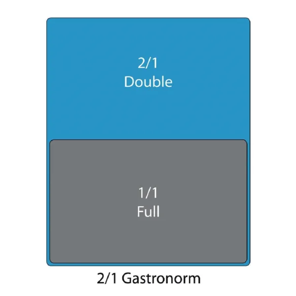 Vogue Stainless Steel GN 2/1 Double Size Gastronorm Pan 20mm
