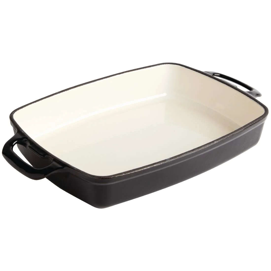 Vogue Black Rectangular Cast Iron Dish 2.8Ltr - Image 2