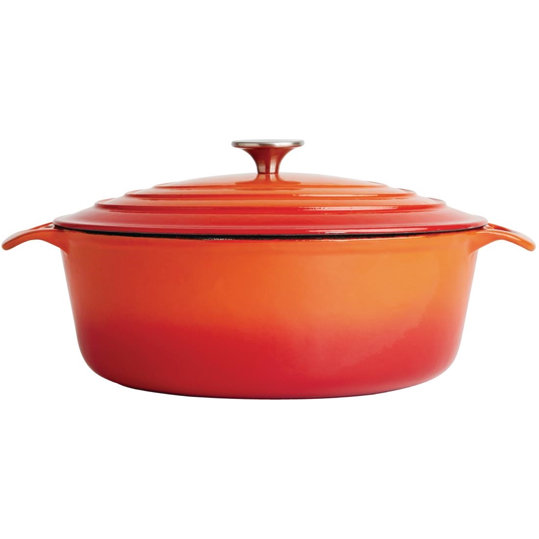 Vogue Orange Oval Casserole Dish 5Ltr