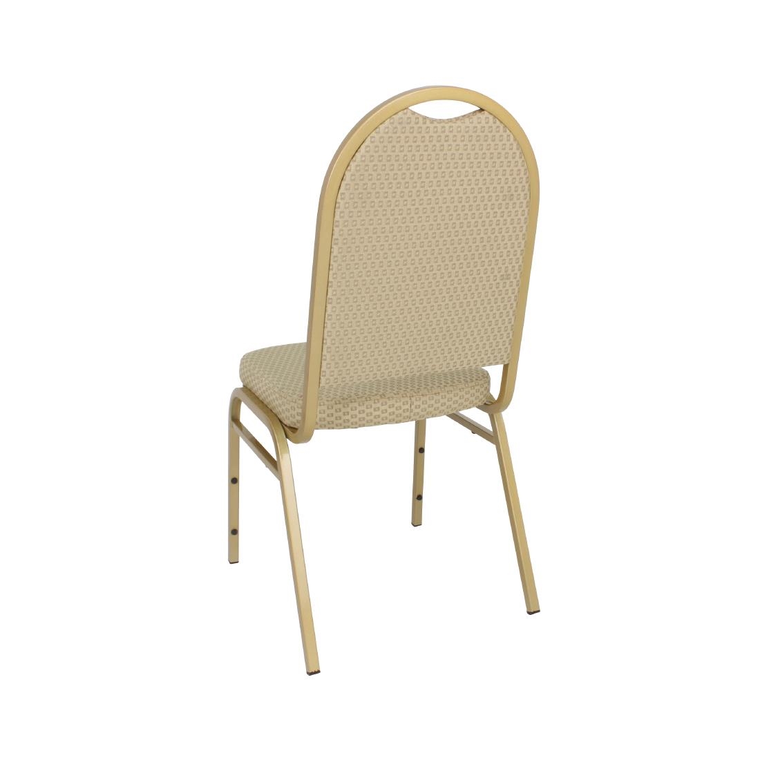 Bolero Steel Banquet Chair with Neutral Cloth (Pack of 4)