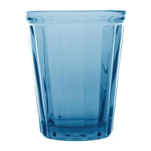 Olympia Cabot Panelled Glass Tumbler Blue 260ml