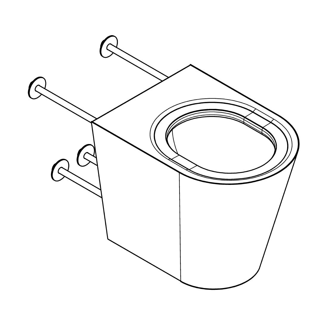 Franke Sissons Floor Stand Toilet Stainless Steel